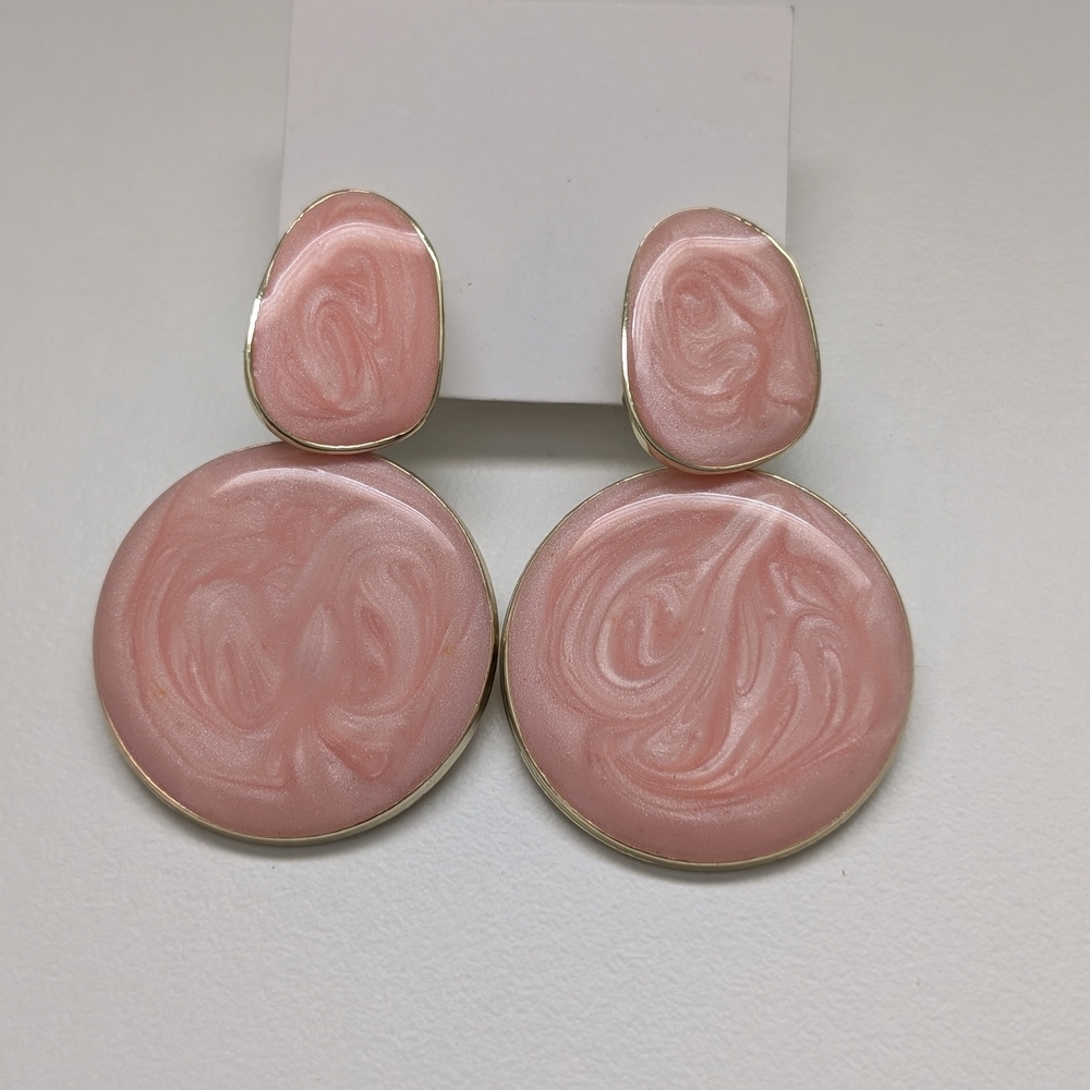 Pink Swirl Earrings